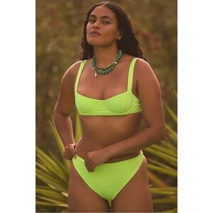 MAAJI x Anthro Set - Neon Serendipity Bikini Top & Delphi High Waist Bottom - M